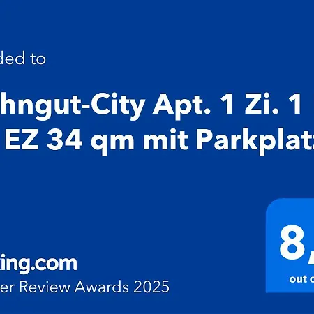 Apartment Wohngut-City Apt. 1 Zi. 1 DB + 1 EZ 34 qm mit Parkplatz *